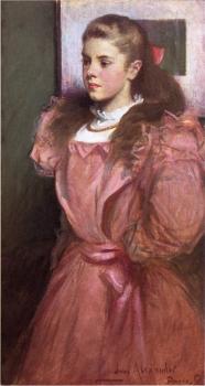 約翰 懷特 亞歷山大 戴玫瑰的年輕女孩，埃利諾拉 倫道夫 西爾斯肖像